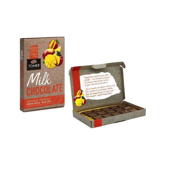 Шоколад "Томер" молочный с манго 90г/Томер