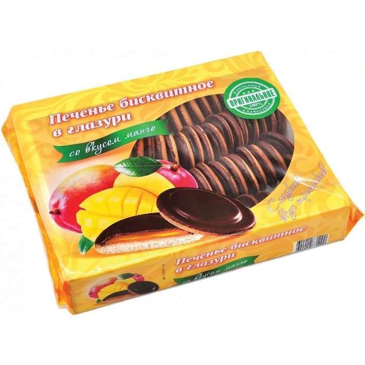 Печенье КиКо бисквитное в глазури со вкусом Манго 1,2кг/Кинельский Кондитер