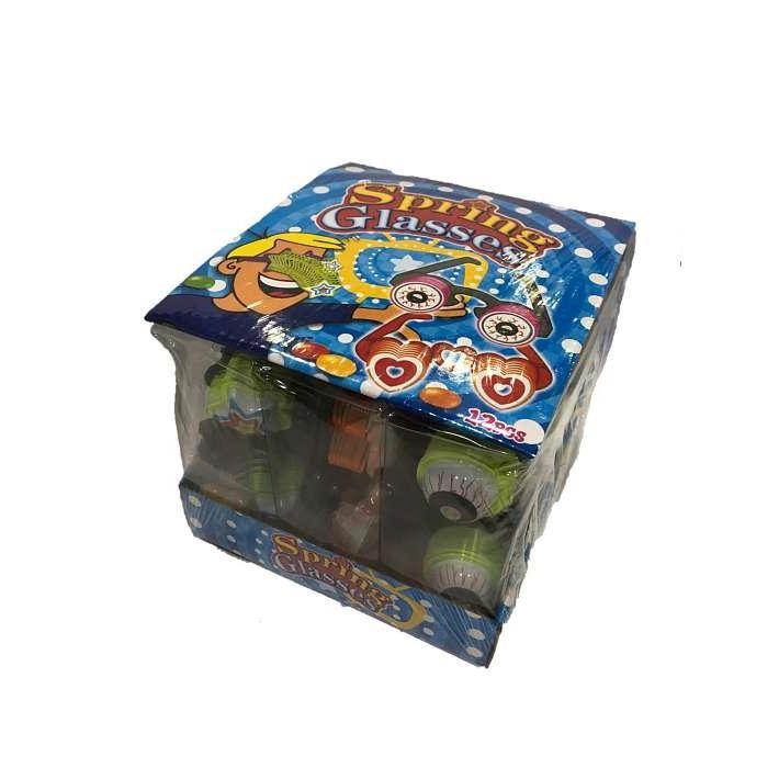 Игрушка в виде очков SPRING GLASSES с сахарным драже 5г/12шт/12бл/Скиф