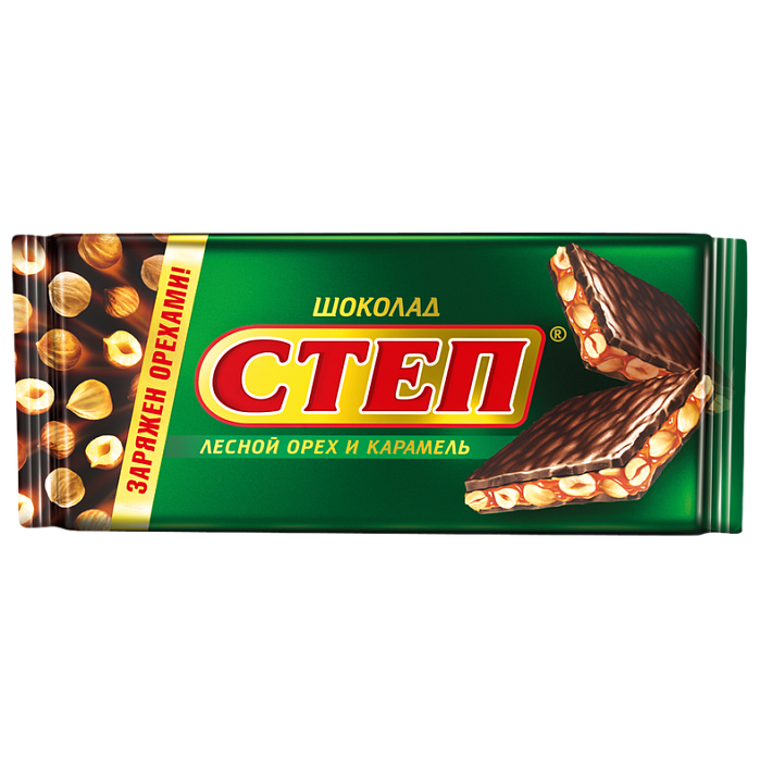Шоколад молочный "Степ" с лесным орехом 90 гр/КФ Славянка