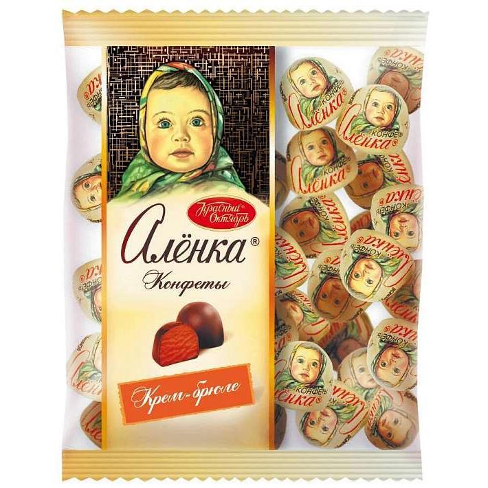 Конфеты "Аленка" крем-брюле (купол) 250г/Красный Октябрь