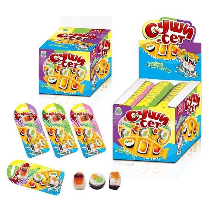 Мармелад "Суши-Сет" жевательный 9г/30шт/Скиф