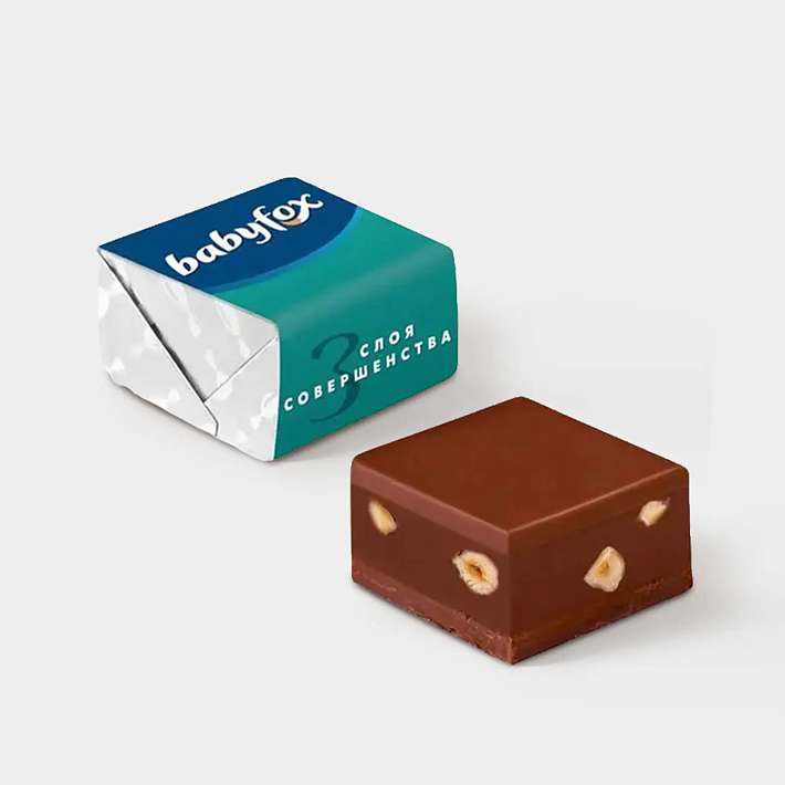 Конфеты "Babyfox Pralines" фундук, арахис и молочный шоколад 500г/Озерский Сувенир