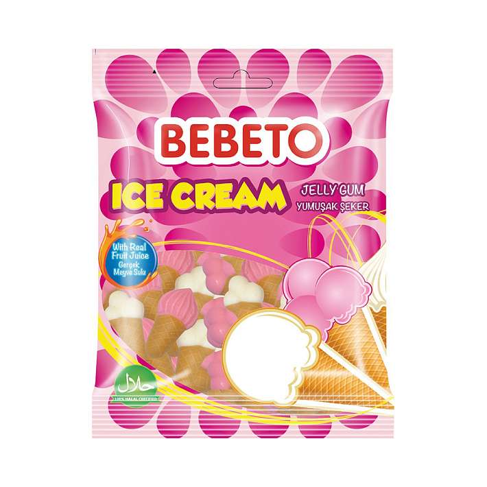 Мармелад жевательный "ICE CREAM" 80г/12шт//Bebeto