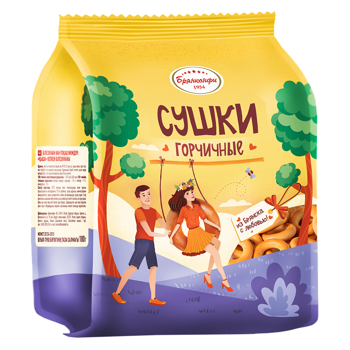 Сушки "Горчичные" 180г/Брянконфи