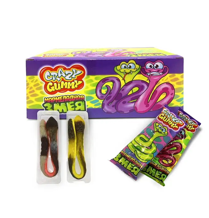 Мармелад «CRAZY GUMMY. Мармеладная змея» 15г/36шт/Candy Club