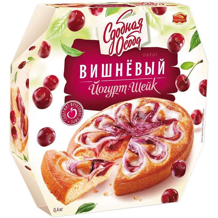 Пирог вишневый "Йогурт-шейк" 400г/Черемушки