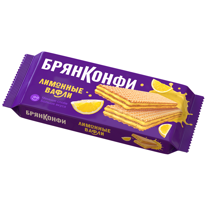 Вафли "Лимонные" 190г/Брянконфи