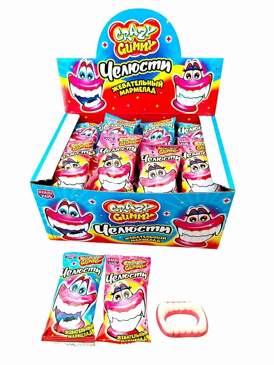 Жевательный мармелад «Crazy Gummy Челюсти» 10г/48шт/Канди Клаб