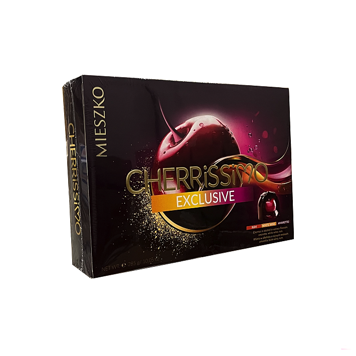 Набор конфет "CHERRISSIMO EXCLUSIVE" Вишня в алкоголе (ром,белое вино,амаретто) 285г/Mieszko