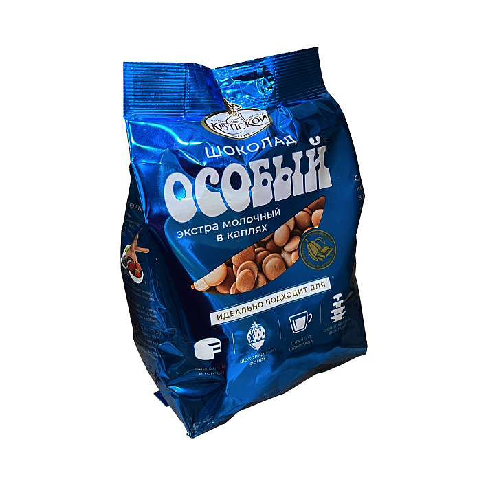 Шоколад "Особый" Шоколадные капли (экстрамолочный) 400г/КФ Крупской