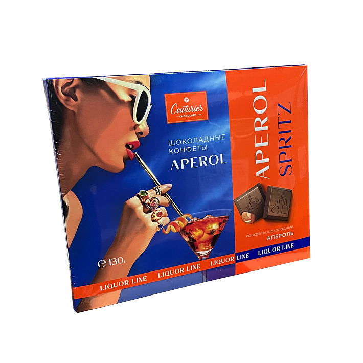 Набор конфет "LIQUOR LINE" со вкусом Апероль 130г/Шоколадный Кутюрье